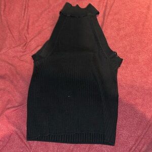 Black halter sweater top